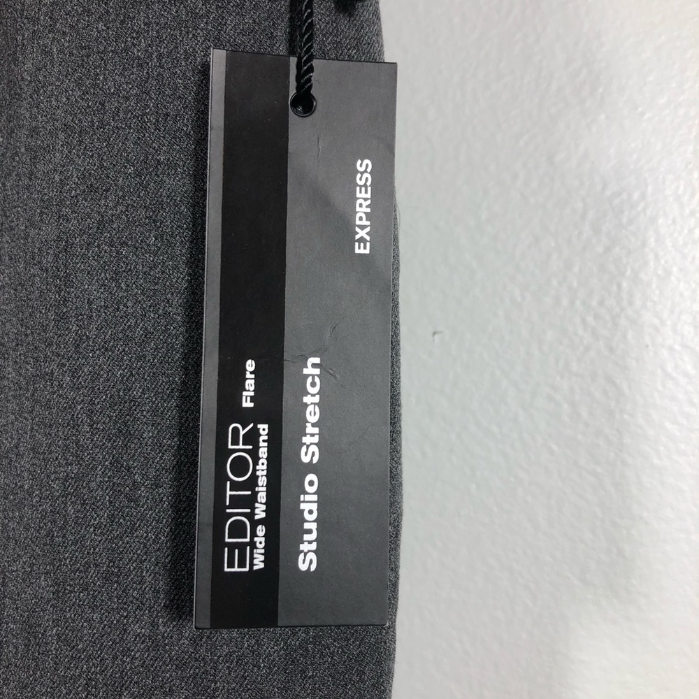 Nwt Express Editor Flare Studio Stretch Slacks 6r - image 3